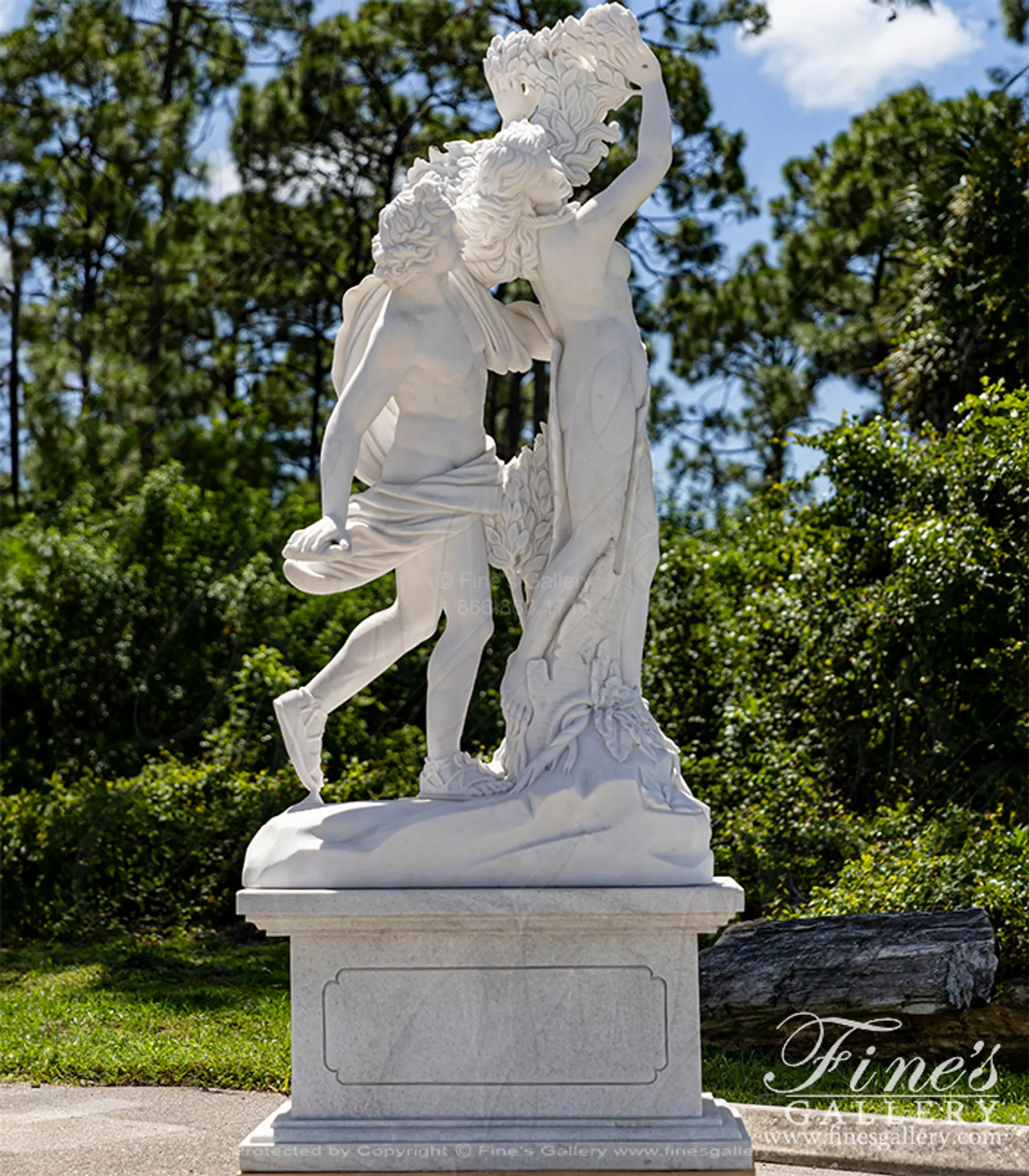 Apollo and Daphne Marble Statue | Hand-Carved White Marble